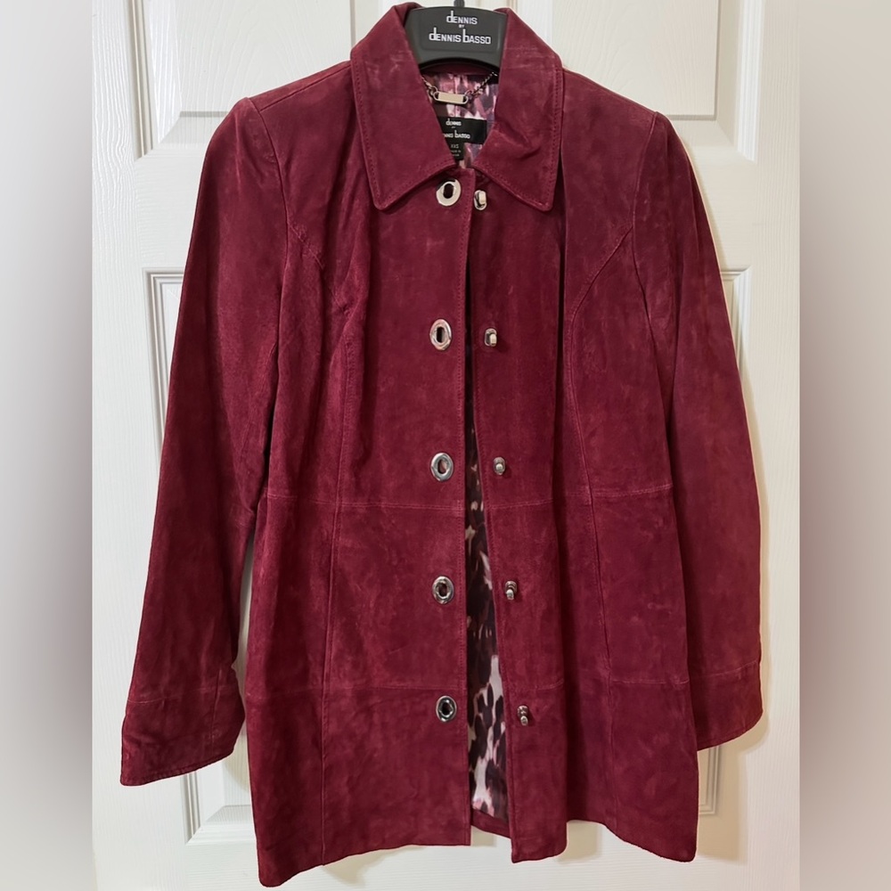 Dennis Basso Washable Suede long jacket XXS